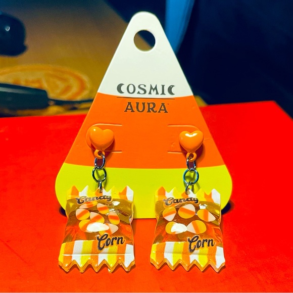 HT Cosmic Aura Candy Corn Earrings - Picture 3 of 3